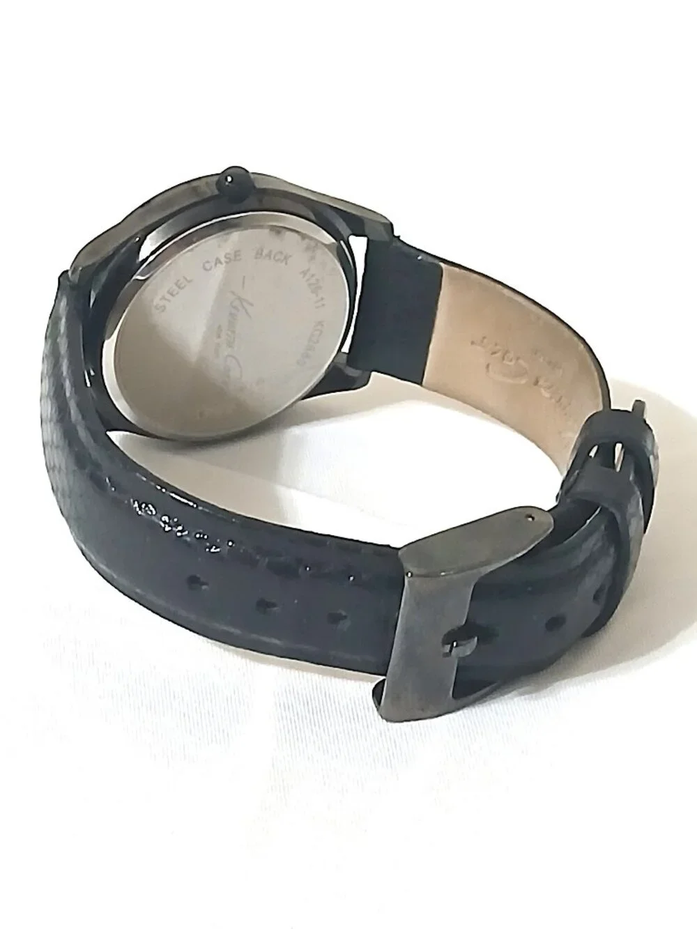 Kenneth Cole New York KC2669 Watch 35mm Faceted Crystal Leather Untested